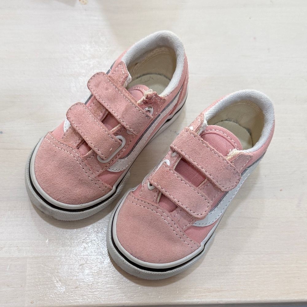 Vans Toddler Pink Velcro Sneakers